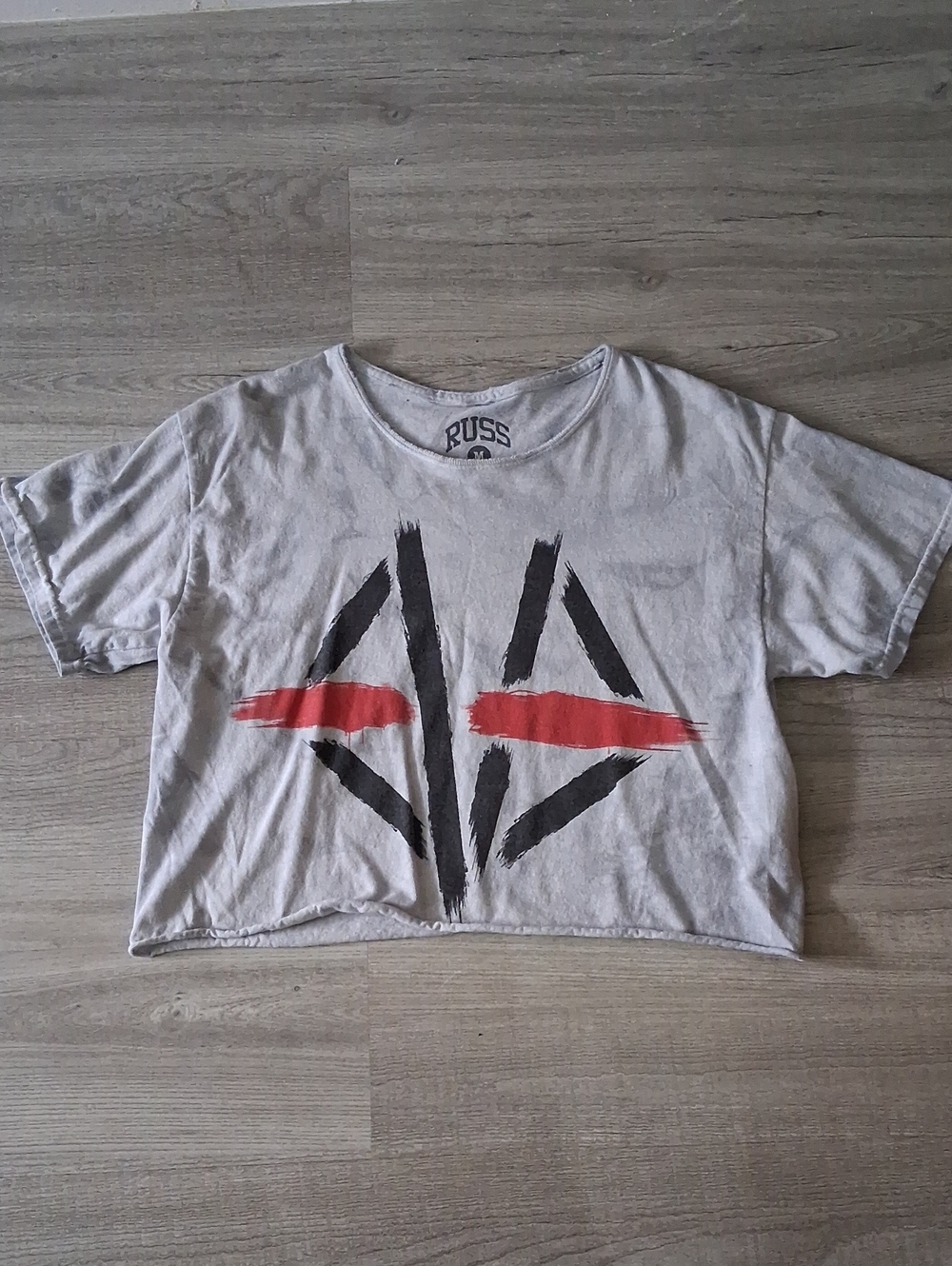 Black Veil Brides Cropped Band Tee, Scarlet Cross, Official Merch, small medium